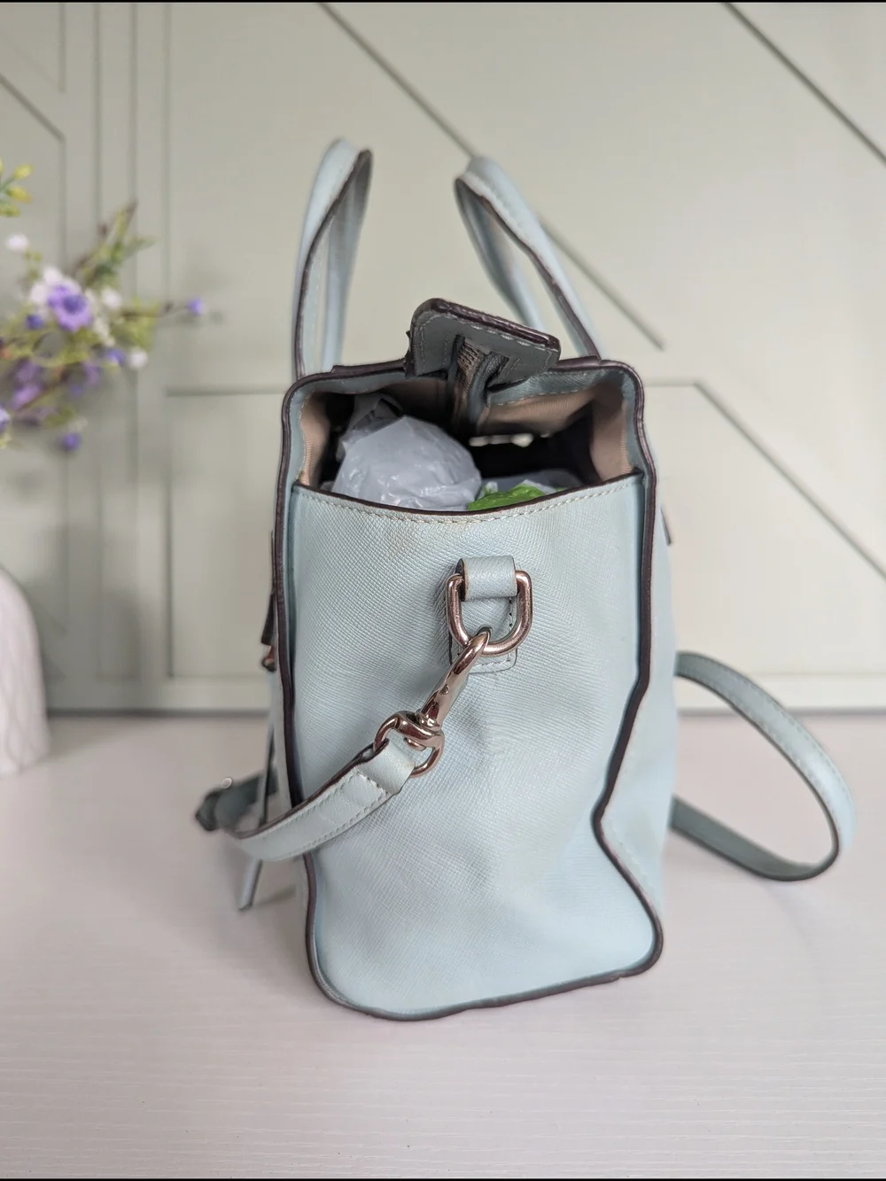 Coach Bleecker Mini Riley Carryall in Saffiano leather,